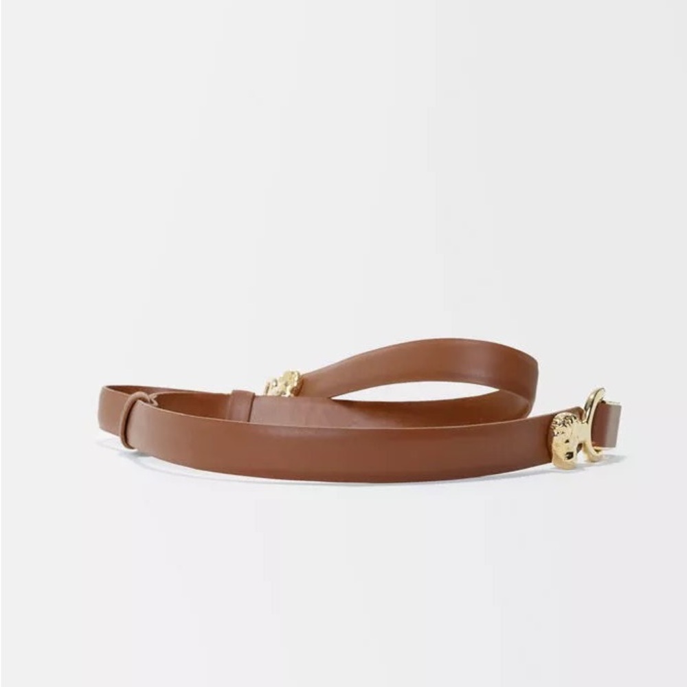 Maje lion horse buckle belt